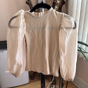 Elegant Cream Puff Sleeve Top
